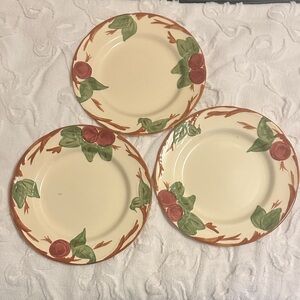 Franciscan Apple Dinner Plate 10.5/8 inches made in England set of 3